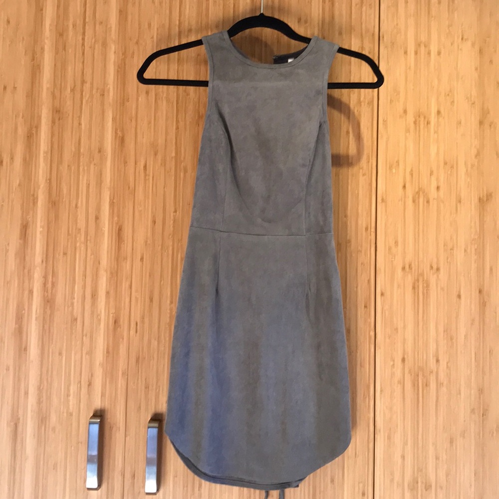 Gray suede LF dress